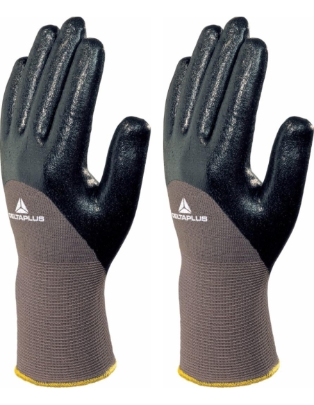 Guanti Deltaplus ve713 spalmati in nitrile aderenti da lavoro