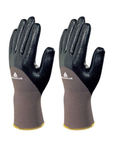 Guanti Deltaplus ve713 spalmati in nitrile aderenti da lavoro
