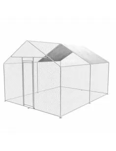 Bc-elec - RA-322 Pollaio da esterno 3x2x2m, recinto in rete metallica per  galline, pollame, struttura in acciaio zincato 25x0,65mm