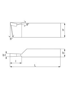 UTENSILE DA TORNIO PIEGATO X SGROSSATURA ISO2 RK 10x10mm