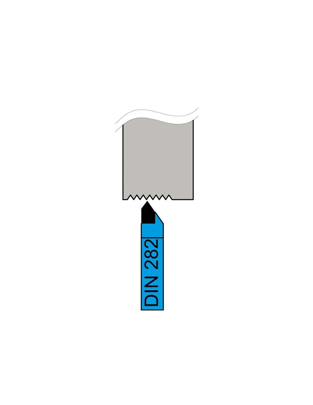 UTENSILE DIN 282 FILETTATURA ESTERNA DESTRO 16X16 MM X TORNIO FERVI BRFE12RP