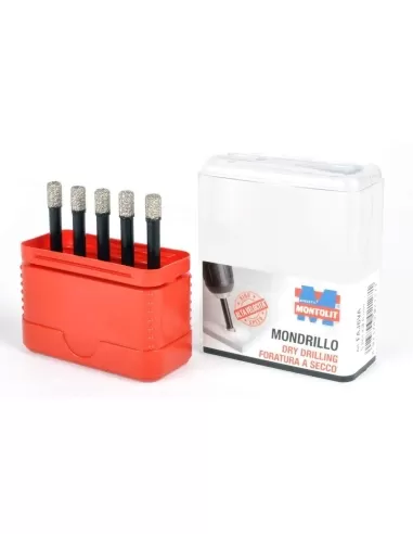 KIT DI 5 FRESE DIAMANTATE A SECCO E UMIDO MONTOLIT MONDRILLO FAJ06 6 MM