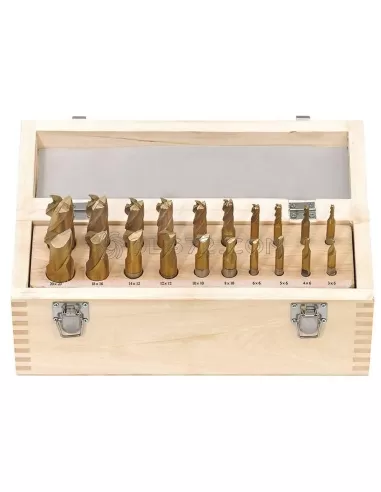 Serie 20 frese candela frontali 2 e 4 tagli finitura ferro metallo Fervi f001/20