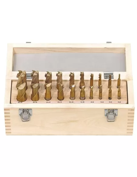 Serie 20 frese candela frontali 2 e 4 tagli finitura ferro metallo Fervi f001/20 Serie 20 frese candela frontali 2 e 4 tagli finitura ferro metallo Fervi f001/20