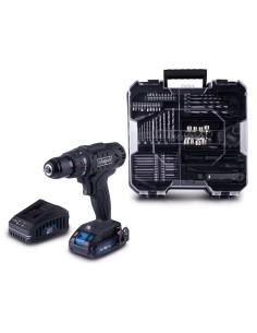 Kit trapano avvitatore con batteria e caricabatteria 20v ixes C-BSB74/1BE-X Scheppach Black