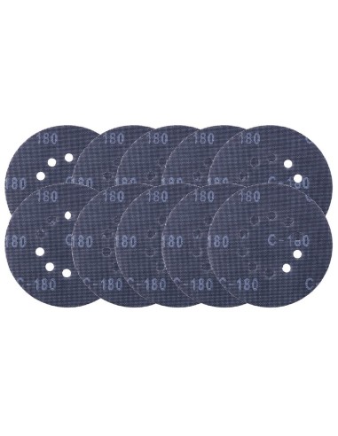 Kit 10 dischi abrasivi in rete 225mm 80-180 gr per levigatrici da muro Scheppach