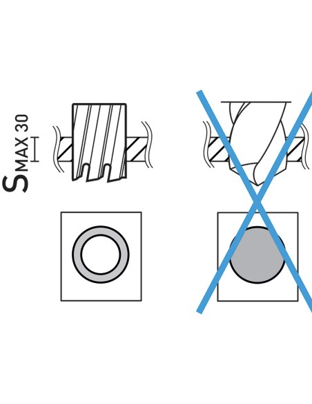 Fresa a tazza con attacco weldon 52 mm Fervi f011/52