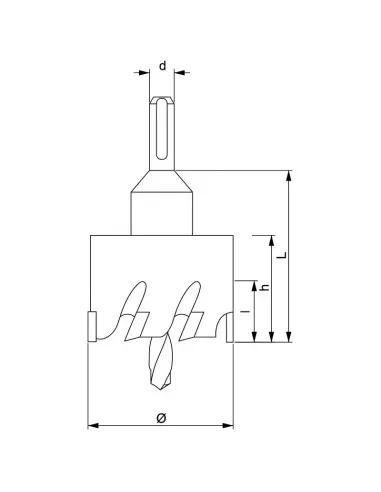 2 - Fresa a tazza con inserti in metallo duro per metallo 31 mm Fervi f019/031