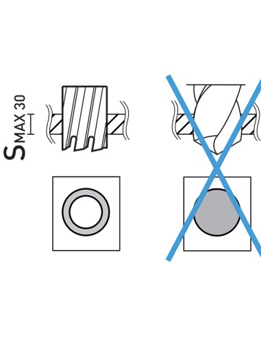 Sega a carotare lunga con attacco weldon diamentro 49 mm Fervi f002/49l