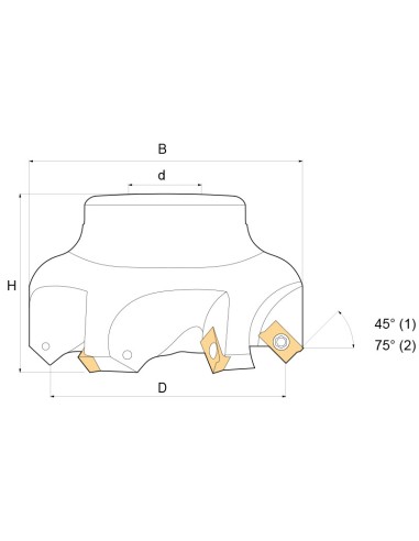 2 - Fresa per recupero 63 mm Fervi f304/063