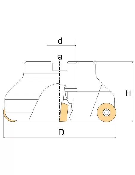 Fresa ad inserto per spianatura 100 mm Fervi f403/100