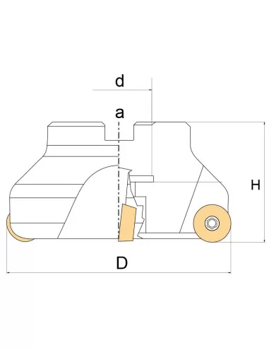 Fresa ad inserto per spianatura 80 mm Fervi f403/80