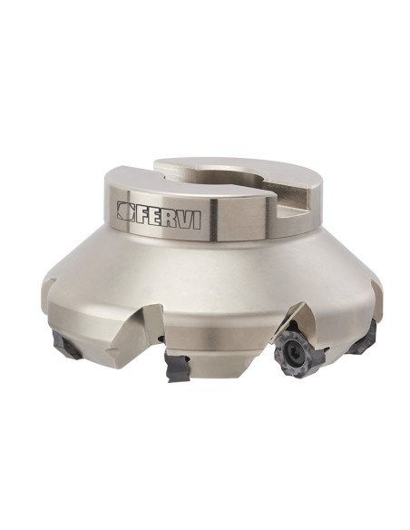 Fresa ad inserti negativi per spianatura 100 mm Fervi f407/100