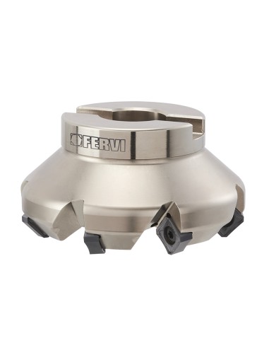 Fresa ad inserti negativi per spianatura 100 mm Fervi f407/100