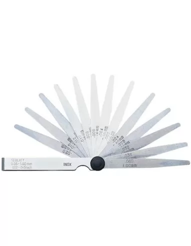 Serie 13 spessimetri inox a forma conica 005 - 100 mm Fervi fg01/ai