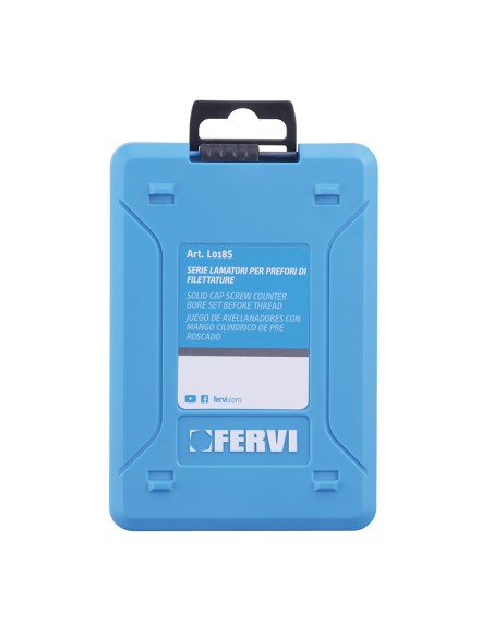 Serie 6 pz lamatore attacco cilindrico x prefori filettatura m3-10 Fervi l018s