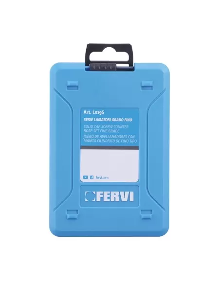 Serie 6 lamatori x fori passanti x sedi viti m3 - m10 grado fine Fervi l019s