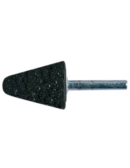 Mole conica con gambo resinoidi in bakelite 15x40x6 mm Fervi mbg1540/06c