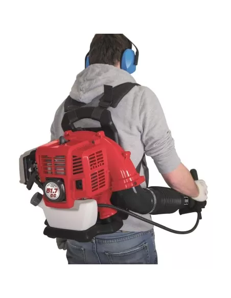 Soffiatore a zaino per foglie a scoppio 51,7 cc Scheppach lb5200bp