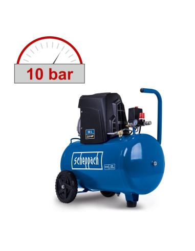 2 - Compressore aria 50lt 10 bar 230v Scheppach hc65v