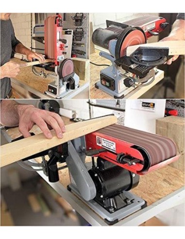 Levigatrice combinata da banco a nastro piu' disco 350w holzmann bt460eco