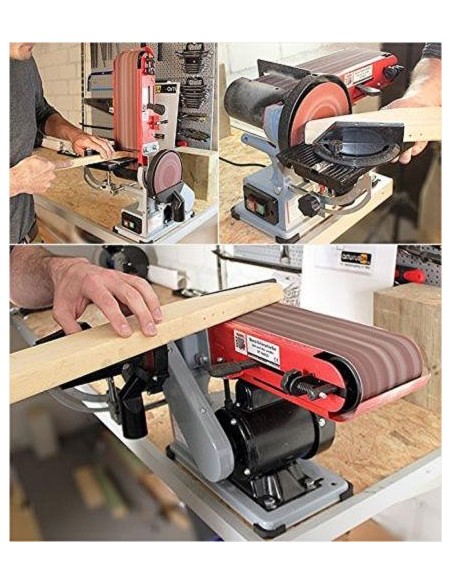 Levigatrice combinata da banco a nastro piu' disco 350w holzmann bt460eco