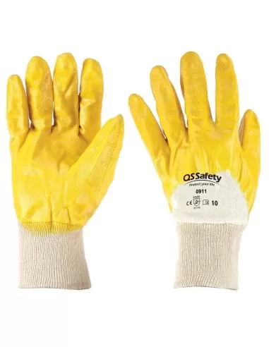 Guanti da lavoro spalmati in nbr cotone con polsino maglia joson 0911