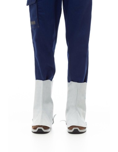 Ghette pelle crosta per saldatore regolabili velcro e cinghie gionny 304c