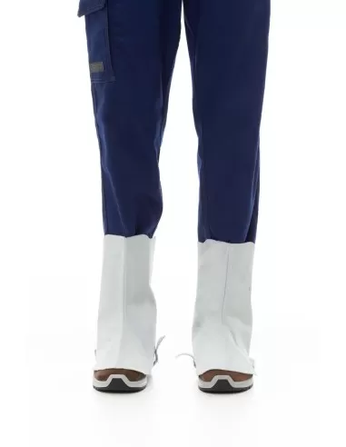 Ghette pelle crosta per saldatore regolabili velcro e cinghie gionny 304c