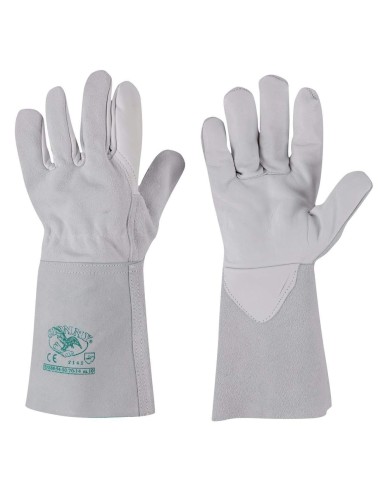 Guanti lavoro pelle fiore bovino dorso crosta manichetta lunga gionny 50/70-14