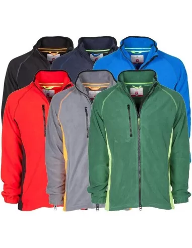 Felpa pile zip intera maglia bicolore micropile uomo Payper aspen+
