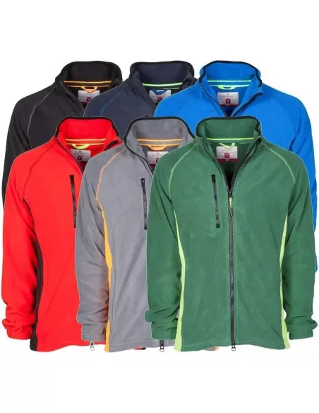 Felpa pile zip intera maglia bicolore micropile uomo Payper aspen+