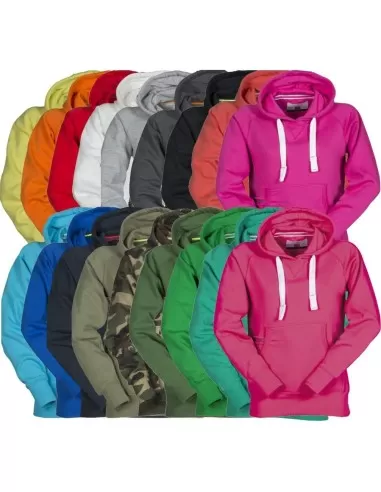 1 - Felpa con cappuccio senza zip Payper atlanta+ lady maglia mimetica cotone donna