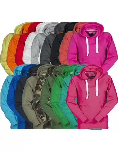 1 - Felpa con cappuccio senza zip Payper atlanta+ lady maglia mimetica cotone donna