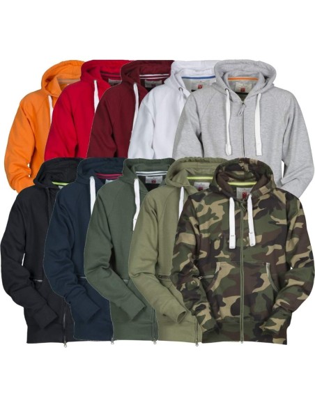 Felpa maglia cappuccio zip lunga Payper dallas+ cotone uomo anche mimetica