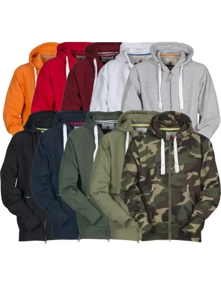 1 - Felpa maglia cappuccio zip lunga Payper dallas+ cotone uomo anche mimetica