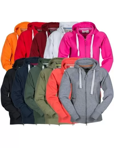 1 - Felpa con cappuccio zip lunga Payper dallas+ lady maglia in cotone donna