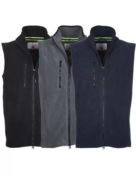 Gilet smanicato in pile antipilling zip intera felpa maglia Payper easy+ uomo