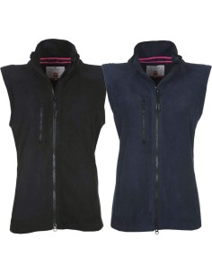 Gilet smanicato in pile zip intera felpa maglia Payper easy+lady donna