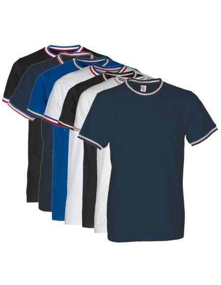 T-shirt manica corta maglia bandiera italia italy cotone uomo Payper flag