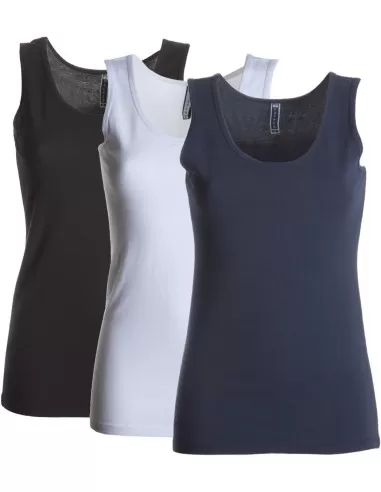 1 - Canotta sfiancata Payper flex top canottiera in cotone donna elasticizzata