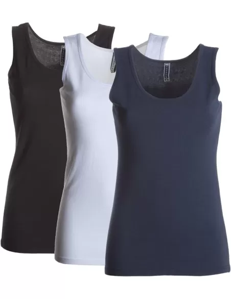 1 - Canotta sfiancata Payper flex top canottiera in cotone donna elasticizzata 1 - Canotta sfiancata Payper flex top canottiera in cotone donna elasticizzata