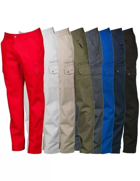 1 - Pantalone lavoro multistagione multitasche cotone uomo Payper forest