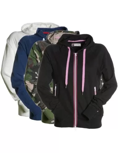 1 - Felpa estiva zip lunga con cappuccio Payper freestyle lady maglia donna leggera