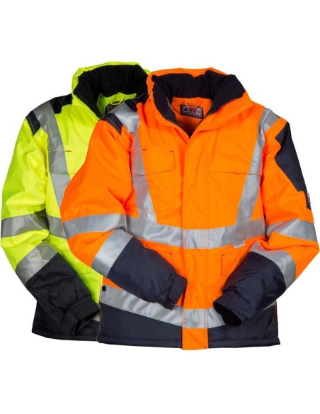 Giubbino hv bande 3m spalmato pu