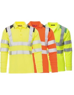 Polo manica lunga alta visibilita' catarifrangente lavoro Payper guard+ winter