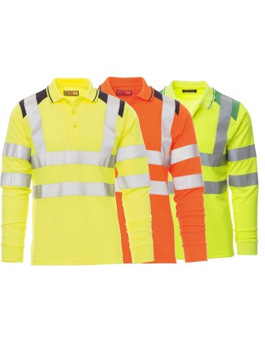 Polo manica lunga alta visibilita' catarifrangente lavoro Payper guard+ winter