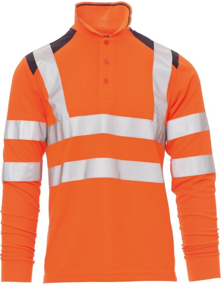 Polo manica lunga alta visibilita' catarifrangente lavoro Payper guard+ winter