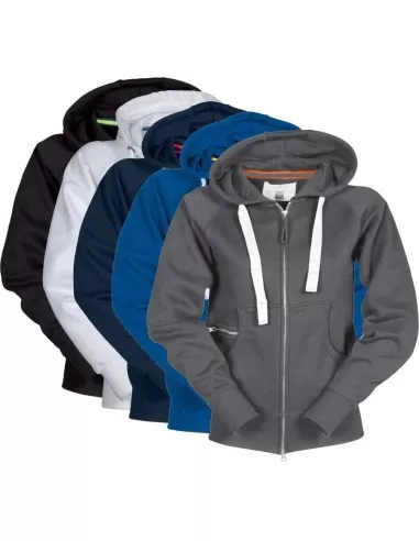 1 - Felpa estiva con cappuccio zip lunga cotone donna leggera Payper hawaii+ lady