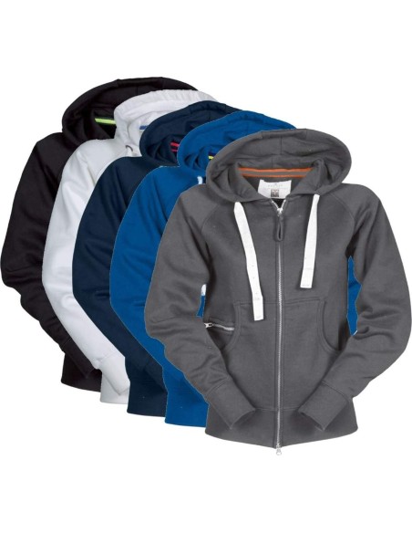 Felpa estiva con cappuccio zip lunga cotone donna leggera Payper hawaii+ lady